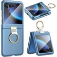 thumbnail image 1 of for Motorola Razr+ 2023 Case with Ring, [Integrated Screen Protector] Slim Hard PC Motorola Rarz Plus Back Cover Full Coverage Phone Case with Ring for Motorola Razr Plus 2023 Blue, 1 of 7