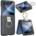 thumbnail image 1 of for Motorola Razr+ 2023 Case with Ring, [Integrated Screen Protector] Slim Hard PC Motorola Rarz Plus Back Cover Full Coverage Phone Case with Ring for Motorola Razr Plus 2023 Black, 1 of 13
