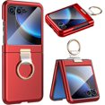 thumbnail image 1 of for Motorola Razr+ 2023 Case with Ring, [Integrated Screen Protector] Slim Hard PC Motorola Rarz Plus Back Cover Full Coverage Phone Case with Ring for Motorola Razr Plus 2023 Red, 1 of 13
