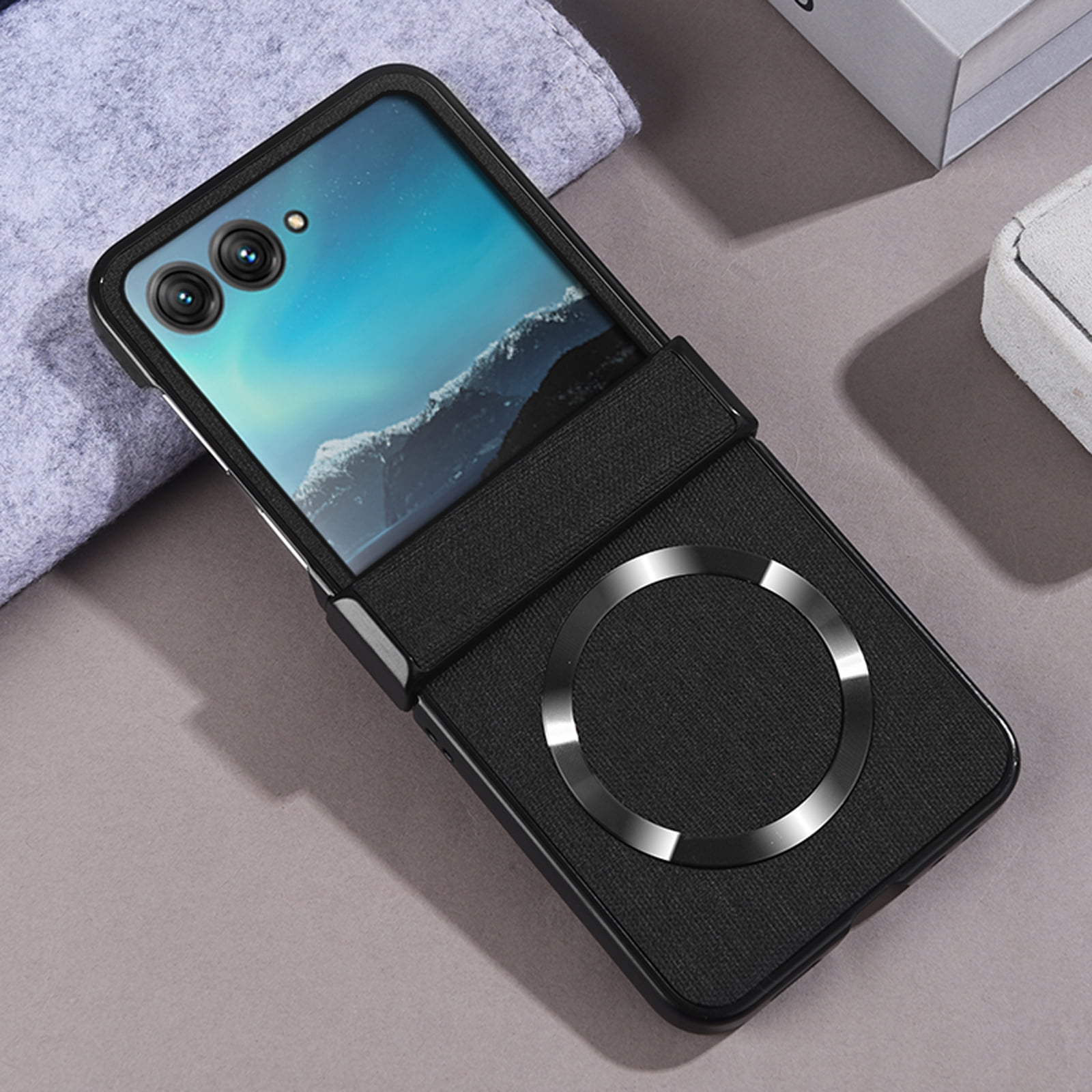 for Motorola Razr 2025 Case, Fabric Back + PC Frame, Luxury Strong