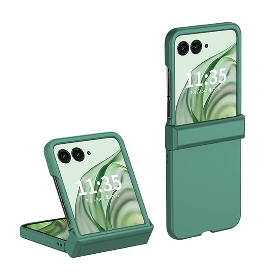 for Motorola Razr+ 2024 Case with Hinge Protection, Lightweight Durable Rugged Protective Anti-Fall Matte Liquid Silicone Hard PC Shockproof Phone Cover For Motorola Razr+ 2024,Green