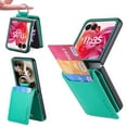 thumbnail image 1 of For Motorola Razr 2024 Case Magnetic Wallet with Card Holder,Luxury PU Leather Protective Phone Case Kickstand Full Coverage Pocket Ring Case for Motorola Razr 2024,Green, 1 of 9