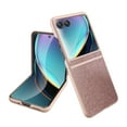 thumbnail image 1 of for Motorola Razr+ 2024 Glitter Case, Bling Sparkly Slim Fit Hard PC Protective with Tempered Glass Screen Protector Ultra-thin Skin-Friendly Case Cover for Motorola Razr+ 2024, Rosegold, 1 of 11