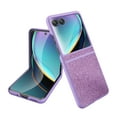 thumbnail image 1 of for Motorola Razr+ 2024 Glitter Case, Bling Sparkly Slim Fit Hard PC Protective with Tempered Glass Screen Protector Ultra-thin Skin-Friendly Case Cover for Motorola Razr+ 2024, Purple, 1 of 11