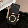 thumbnail image 1 of For Motorola Razr+ 2024 Phone Case,Compatible with Mag-Safe,With 360°Rotatable Diamond Finger Ring Kickstand,Hinge Protection,PU Leather Shockproof Ultra Slim Durable Phone Case,Black, 1 of 9