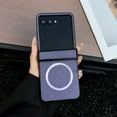 thumbnail image 1 of for Motorola Razr+ 2025 Case, Compatible with Magsafe Shockproof with Hinge Protection Premium PU Leather+TPU Shock-Absorbing Magnetic Case for Motorola Razr+ 2025,Purple, 1 of 7