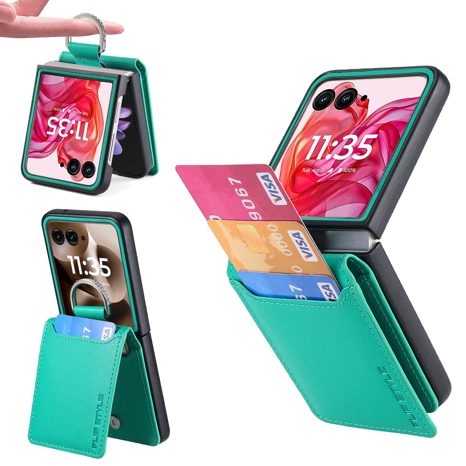 For Motorola Razr 2025 Case Magnetic Wallet with Card Holder,Luxury PU ...