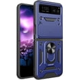 thumbnail image 1 of for Motorola Razr 40 Case with Slide Camera Cover for Men, Military Grade Drop Phone Cover Case with Rotate Ring Kickstand for Motorola Razr 40 SJ Blue, 1 of 9