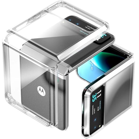 Rome Tech Hybrid Shockproof Clear Slim Acrylic Case Cover Flexible Hinge Rib For Motorola Razr 40 / Razr (2023)