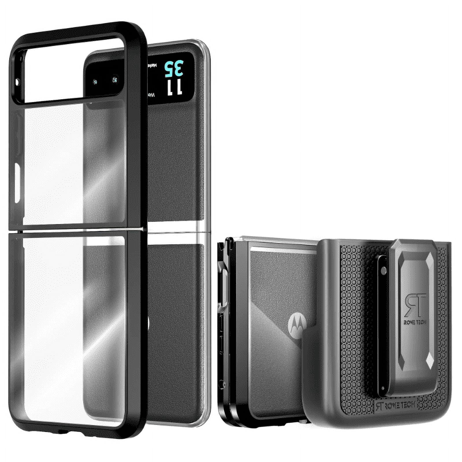 Motorola Razr 40 / Razr (2023) Hybrid Shockproof Clear Slim Acrylic ...