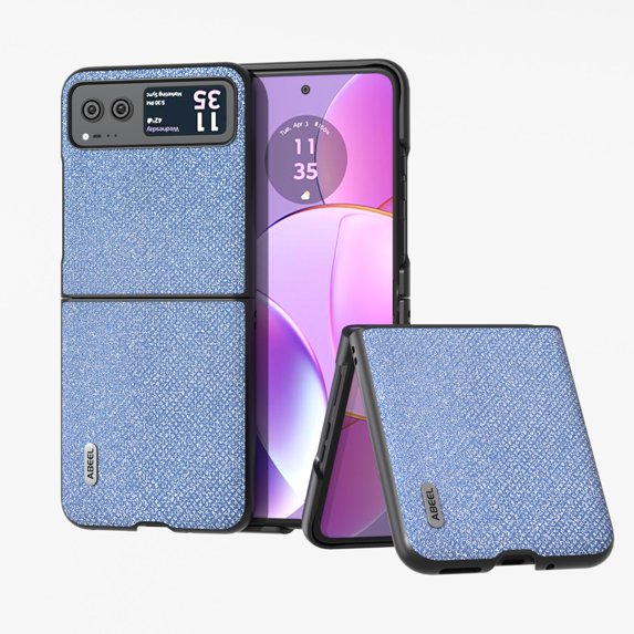 for Motorola Razr 40 Sparkly Case, Slim Fit Glitter PC Anti-Scratch Luxury Shockproof Protective Lightwieght Wireless Charging Phone Case Cover for Motorola Razr 40 - Blue
