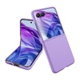 thumbnail image 1 of for Motorola Razr 40 Ultra Case with Front Tempered Glass Screen Protector, Ultra Slim Hard PC Anti-Scratch Drop Protective Shock Absorption Phone Cover for Motorola Razr 40 Ultra - Purple, 1 of 9