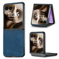 thumbnail image 1 of for Motorola Razr 40 Ultra Luxury Case, PU Leather + PC Lightweight Slim Fit Anti-Scratch Classic Shockproof Protective Thin Phone Cover for Motorola Razr 40 Ultra, Blue, 1 of 7