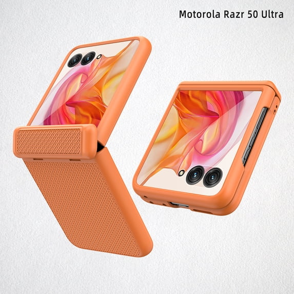 for Motorola Razr 50 Ultra with Hinge Protection, Motorola Razr 50 Ultra Case Screen Protector Matte PC Anti-Slip Drop-Proof Rugged Full Body Cover Phone Case