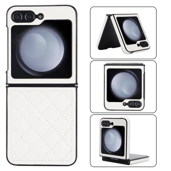 for Motorola Razr 60 / Motorola Razr 2025 Case Elegant PU Leather, Protective Premium Slim Thin Phone Case for Women Girls Compatible with Motorola Razr 60/Razr 2025, White