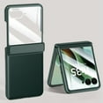 thumbnail image 1 of for Motorola Razr 60 / Motorola Razr 2025 Case with Hinge Protection, Rugged Shockproof Protection PU Leather Phone Cover with Built-in Tempered Glass Screen Protector Anti Scratch, Darkgreen, 1 of 8