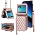 thumbnail image 1 of for Motorola Razr 60/Razr 2025 Wallet Case, Adjustable Detachable Crossbody Strap Zipper Purse with Credit Card Slots Holder RFID Blocking PU Leather Protective Cover for Women Girls, Rosegold, 1 of 11