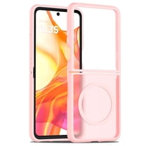 For Motorola Razr 60 Ultra Phone Case, Matte Magnetic,Support for Magsafe,Lightweight & Slim,Translucent Frosted Shockproof Protective Rugged Scratch-Resistant Phone Case Cover,Pink