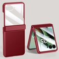 thumbnail image 1 of for Motorola Razr 60 Ultra / Razr Ultra  2025 Case with Hinge Protection, PU Leather Slim Cover with Tempered Glass Screen Protector, Lightweight Anti-Scratch Drop Protective Phone Case, Red, 1 of 6