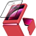 thumbnail image 1 of Motorola Razr Plus (2023) Case, [Built-in Ultra HD Camera Tempered Glass Protective Film], Hard PC Ultra-Thin Anti-Scratches Shockproof Protective Case for Motorola Razr+ 2023 - Red, 1 of 14