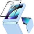 thumbnail image 1 of Motorola Razr Plus (2023) Case with Camera Screen Protector, Ultra Slim Lightweight Anti-Drop Anti-Scratches Hard PC Protective Cover Phone Case for Motorola Razr+ 2023- Light Blue, 1 of 14