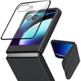 thumbnail image 1 of Motorola Razr Plus Case, Motorola Razr+ 2023 Full Body Cover with [Built-in Camera Screen Protector] Hard PC Bumper Protective Shockproof Scratch Resistant Slim Fit Case - Black, 1 of 7
