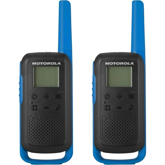 Motorola Solutions T270 Two-Way Radio Black W/Blue Two-Pack