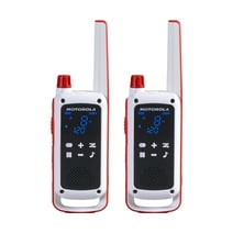 Motorola Solutions T478 35 mi. Red Cross Emergency Preparedness Two-Way Radio White/Red 2-Pack w/ dock
