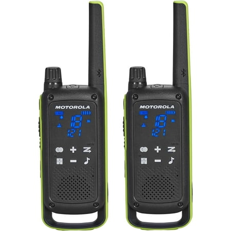 Motorola Solutions T803 Two-Way Radio 35 mi. Bluetooth w/Charging Dock 2-Pack (Lime Green)
