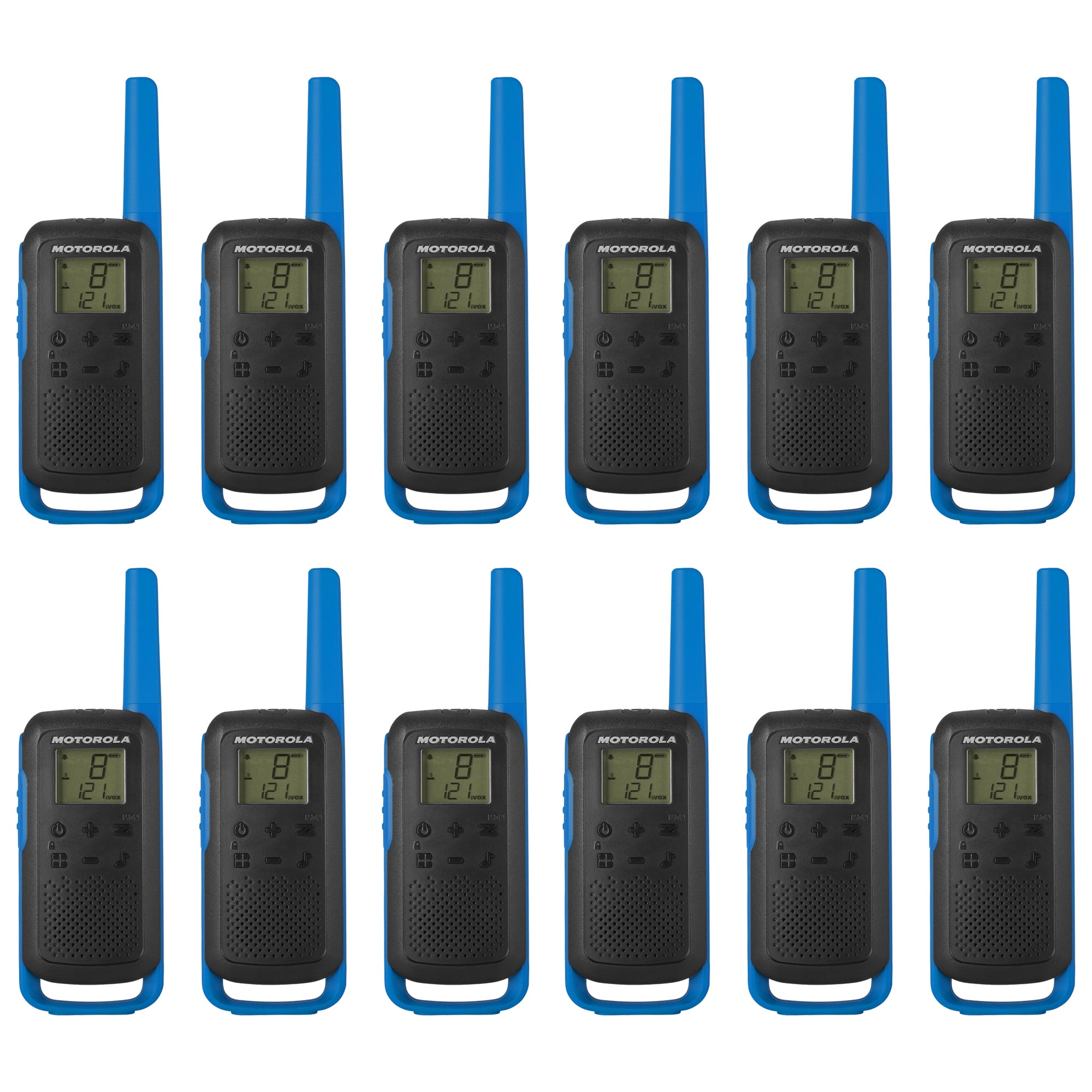Motorola Solutions Talkabout T270 Two-Way Radio, Green, Blue, Orange - 12 Pack