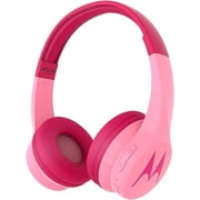 Motorola Squads 300 Wireless Kids Headphones with 15 Hours Play Time, Anti-Allergic Cushion   Pink , SH056