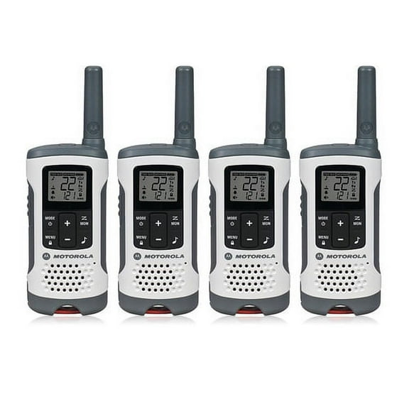 Motorola T260 22 Channel 25 Mile Range Talkabout FRS/GMRS Two Way Radio- 4 Pack