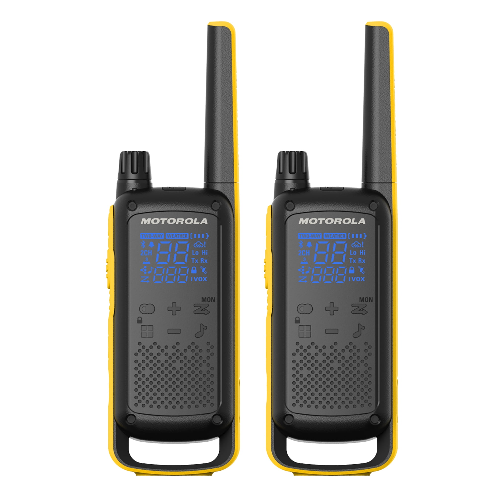 Motorola Solutions Talkabout T475 Extreme Two-Way Radio Black W/Yellow Rechargeable Two Pack Walkie Talkie