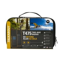 Motorola T475 Two-Way Radios, 2 Pack, Black/Yellow