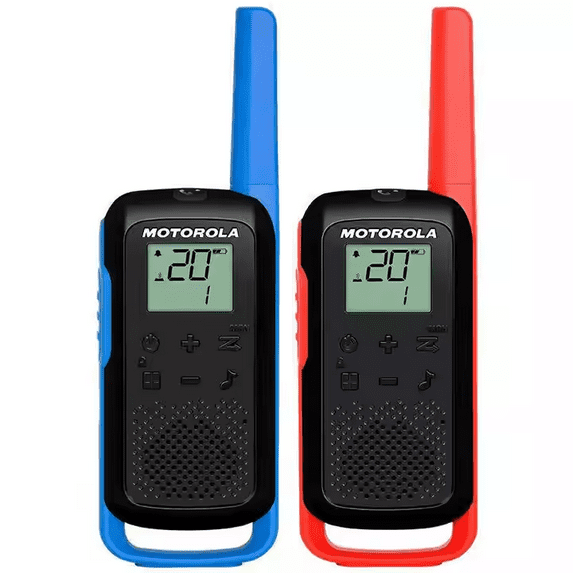 Motorola T62 Handheld Walkie Talkie Digital Intercom Outdoor Adventures 20Channels 8 km Range Communication Radio(Twin Pack)