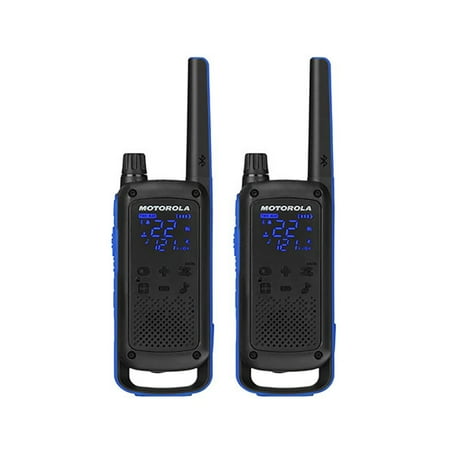 Motorola - Solutions TALKABOUT T800 Two Way Radio - 2 Pack - Black/Blue