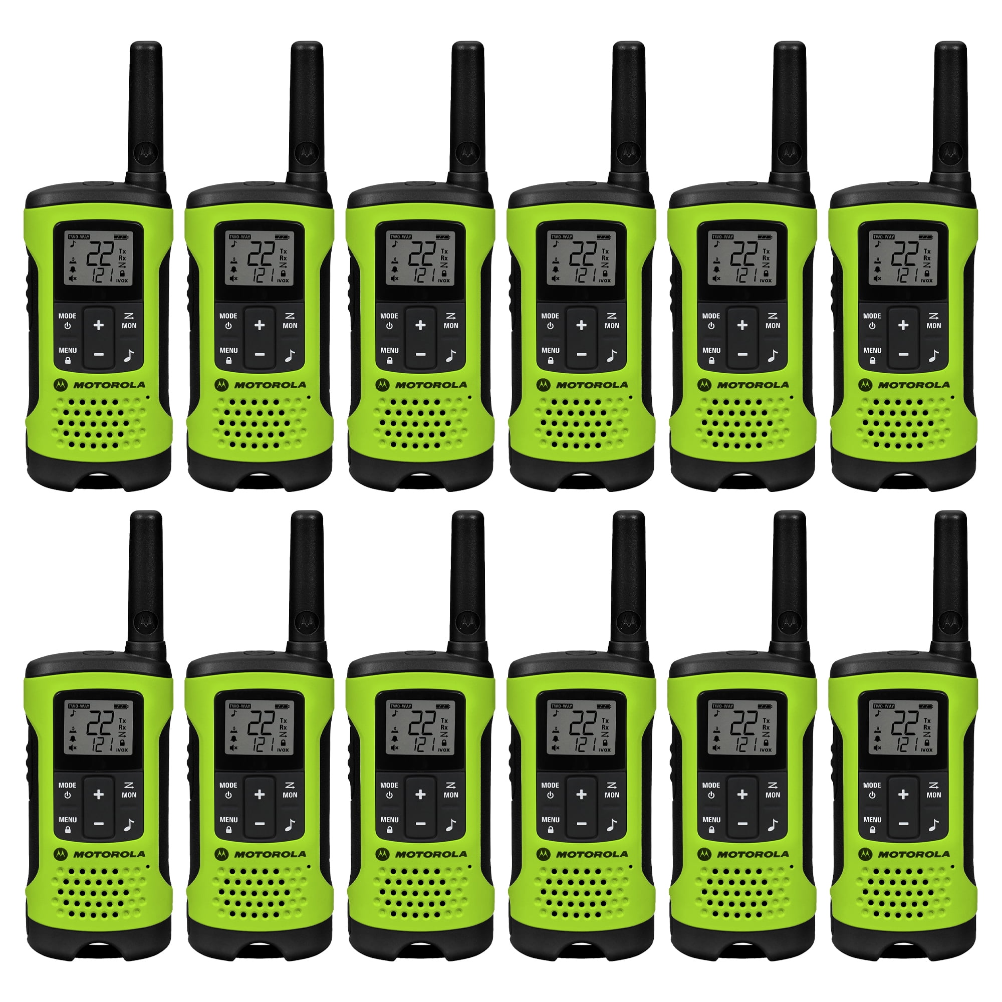 Motorola Talkabout T402 Two-Way Radios, 35-mile Range, Walkie Talkie (12  Pack), Yellow 