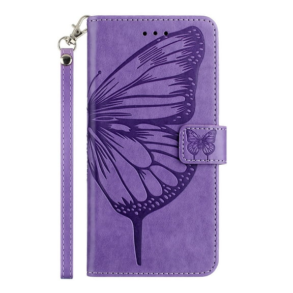 for Motorola ThinkPhone 25 Phone Case Wallet Protective Case leather Cover with magnetic closed cLight Purpleit card slot shockproof protection phone case