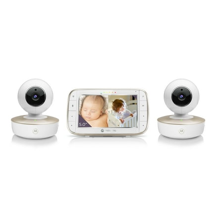 Motorola VM855-2 Connect 5" HD (720p) Portable Wi-Fi? Video Baby Monitor with Flexible Mount (Two Camera Pack)