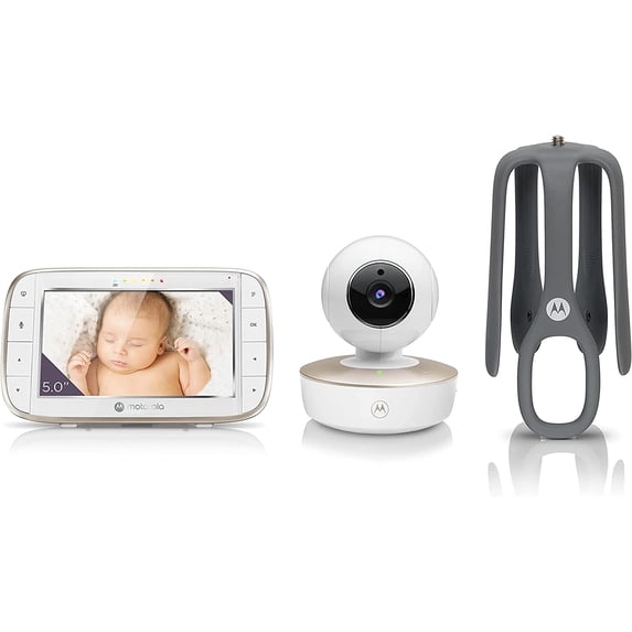 Motorola VM855 Connect HD Wi-Fi Video Baby Monitor with 5" Color Screen & Flex Mount|Two-Way Talk