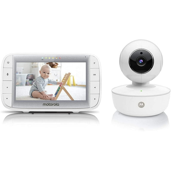 Motorola Video Baby Monitor 5" Color Parent Unit, Remote Pan/Tilt/Zoom, Portable Rechargeable Camera, Two-Way Audio, Night Vision, 5 Lullabies, MBP36XL