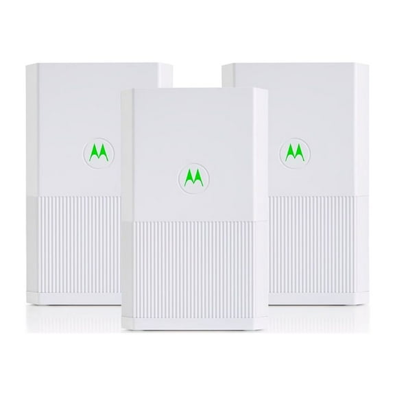 Motorola WiFi Mesh System Coverage up to 5000 sq ft | Router + 2 Extenders | Easy Setup, Network Protection, Parental Controls | AC2200 WiFi Speed