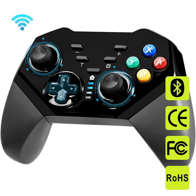DOYOKY Wireless Game Controller, Bluetooth Controller for  PC/Android/Steam/Switch, PC Controller with LED Backlight, Gamepad with  Turbo/6-Axis