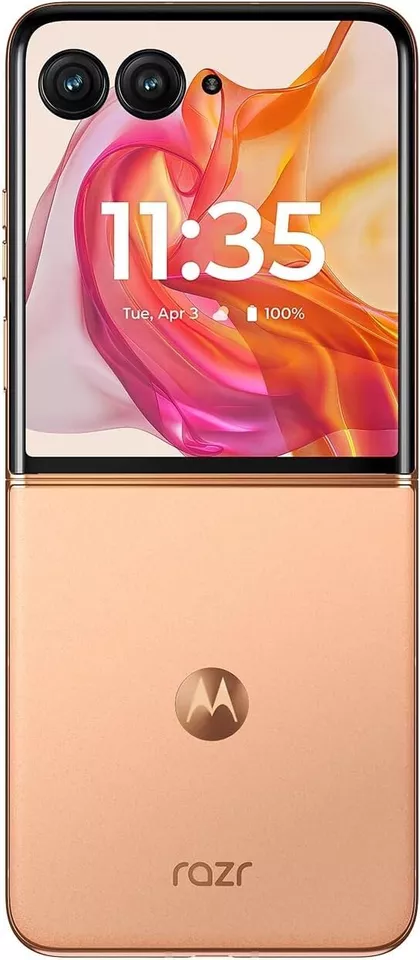 Motorola razr+ | 2024 | Unlocked | Made for US 12/256 | 50MP Camera | Peach Fuzz Cell Phone Smartphone