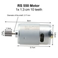 thumbnail image 1 of Motors for Kids Electric Car 550 RS390 RS380 12V 6V DL555 24V 10 Teeth 1 cm, 1 of 8