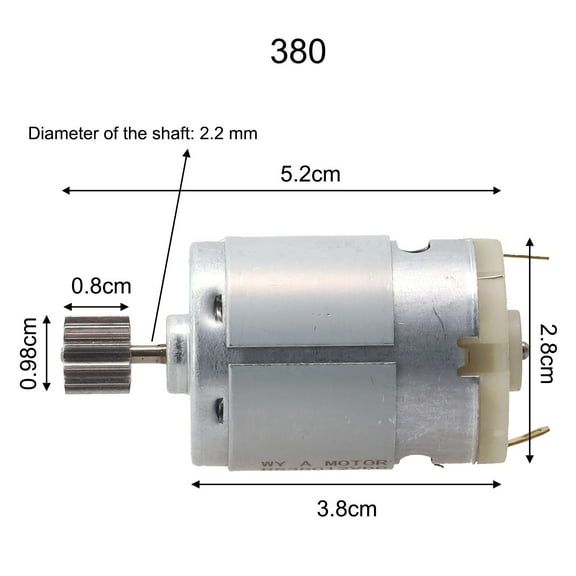 Motors for Kids Electric Car 550 RS390 RS380 12V 6V DL555 24V 10 Teeth 1 cm