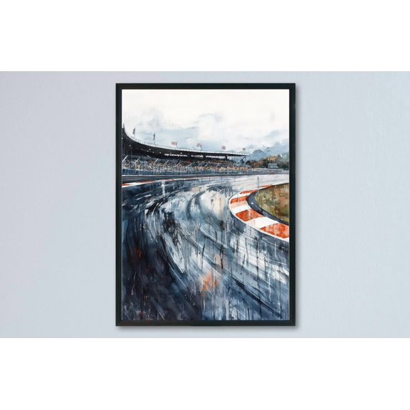 Motorsport Racing Circuit Travel UK Track Poster, Travel Inspired Home And Office Decor