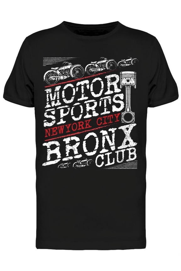 Motorsports Nyc Bronx Club T-Shirt Men -Image by Shutterstock, Male Medium