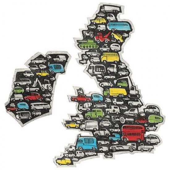 Motorway Map Canvas Art - Barry Goodman (24 x 24)