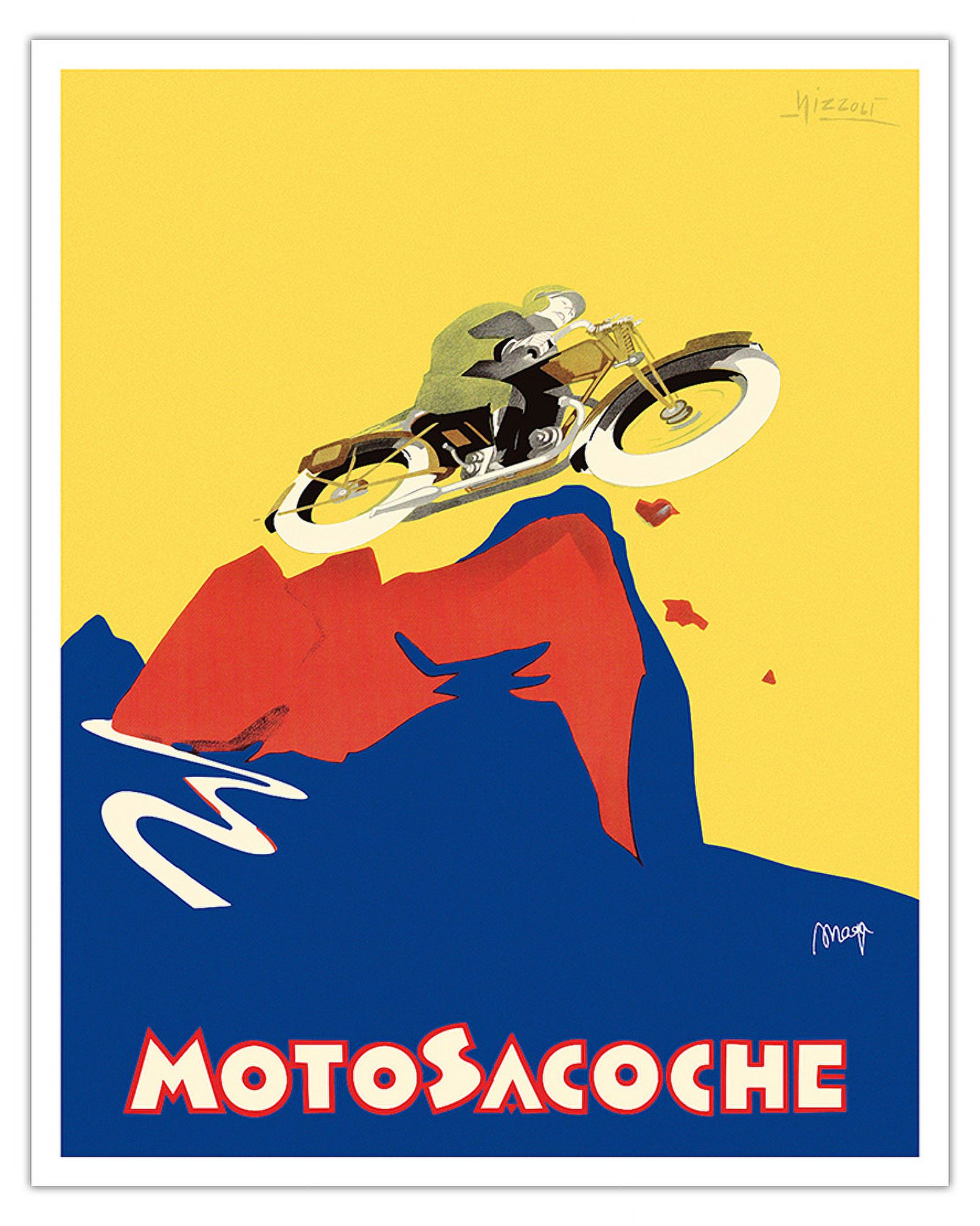 Motosacoche 346cc Swiss Motorbike - Vintage Motorcycle Poster by